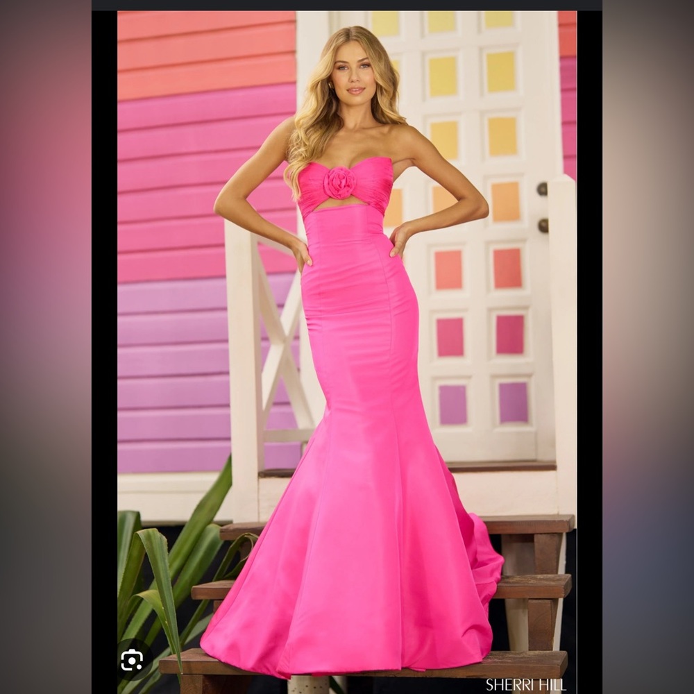 SHERRI HILL 56058 BRIGHT PINK SIZE 00